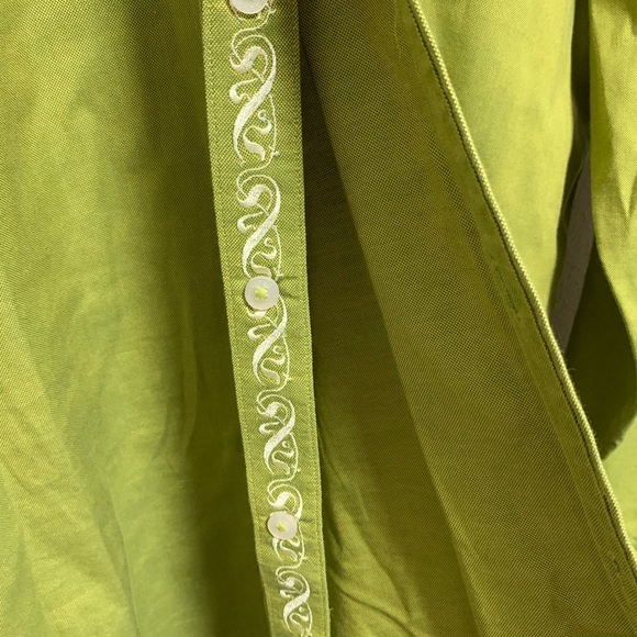 Robert Graham men’s green button front shirt - Picture 4 of 5